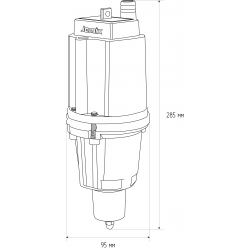 Насос вибрационный JEMIX XVM 60 B/10 нижний забор воды (250 Вт, подъем макс 60м)