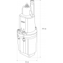 Насос вибрационный JEMIX, (верхний забор, 250 Вт, напор 60 м, произв. 20 л/мин, кабель 15 м)