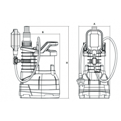 Насос дренажный ROMMER PROFI, кабель 10м, 900 Вт, для грязной воды