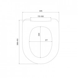 Сиденье для унитаза Iddis, полипропилен, 003, 410х345х38 мм