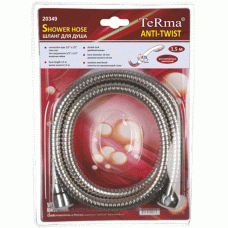 Шланг д/душа MELODIA ANTI-TWIST 1/2"*1/2"конус нерж. d14мм, L=150см 2-й зажим MKP20349BL